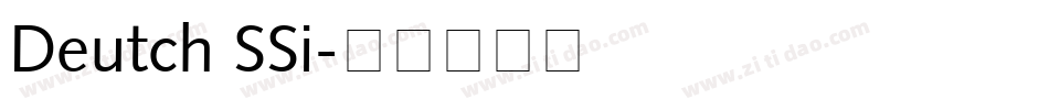 Deutch SSi字体转换